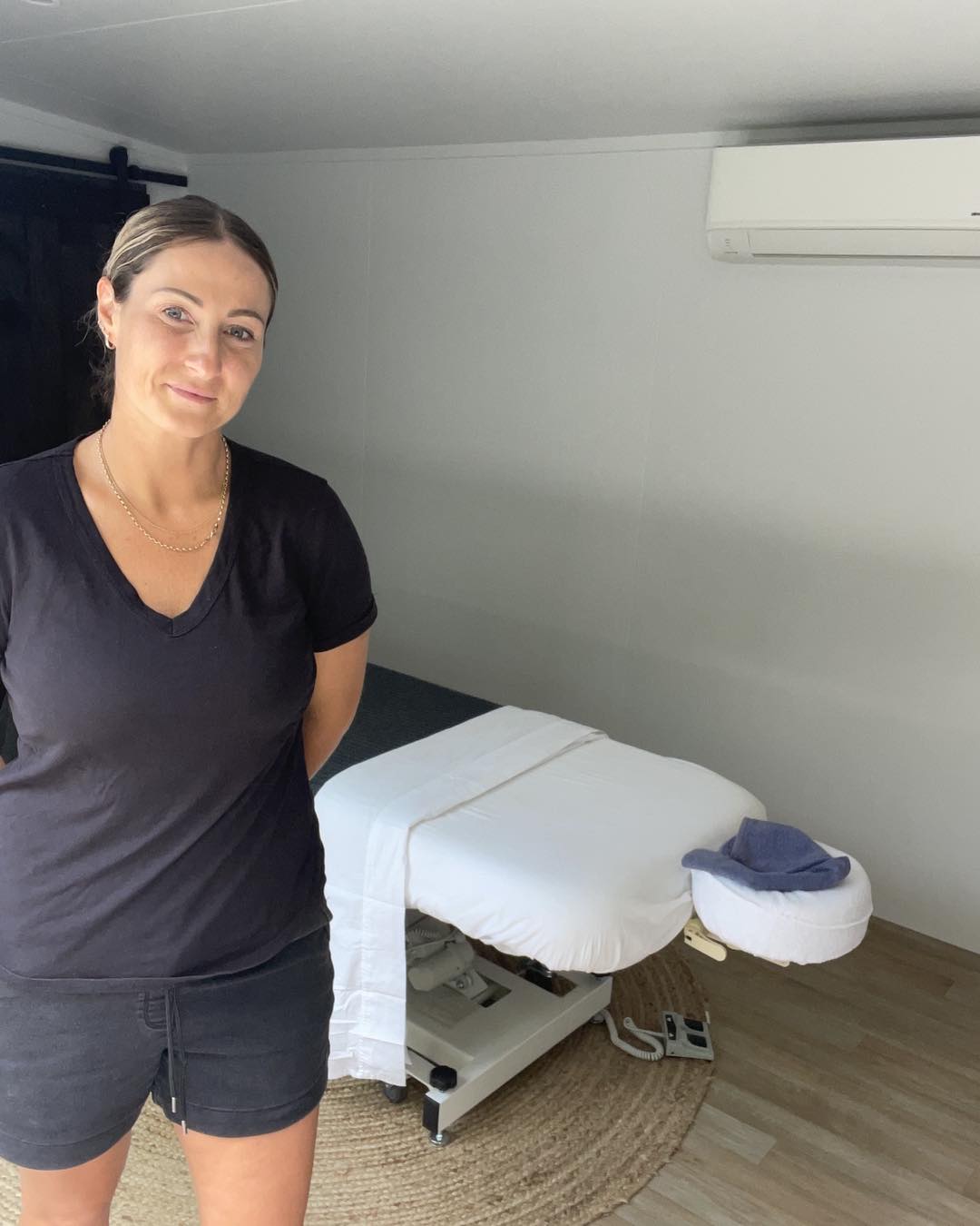 Amy Waring in the Renew Massage Therapy studio